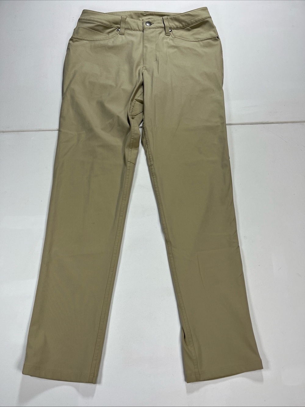 Lululemon Commission Pants Beige ABC Warpstream Slim Fit Men’s 30 X 30